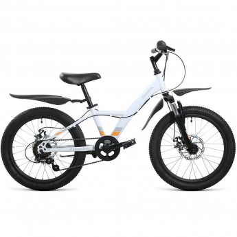 Велосипед FORWARD DAKOTA 20 2.0 D (20" 6 ск. рост. 10.5") 2022, белый/оранжевый