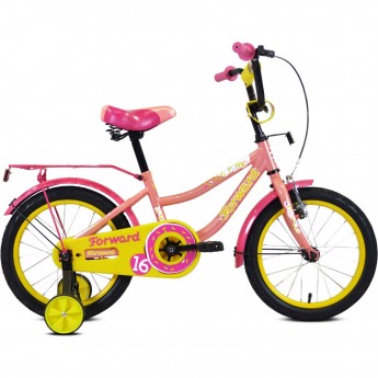 Велосипед FORWARD FUNKY 16 (2020) коралловый/фиолетовый
