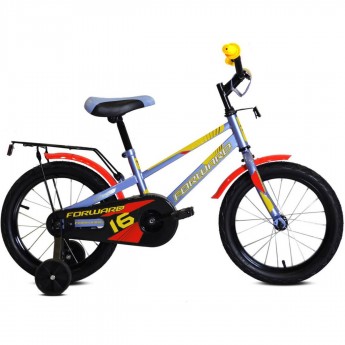 Велосипед FORWARD METEOR 16 (16" 1 ск.) 2022, серый/желтый